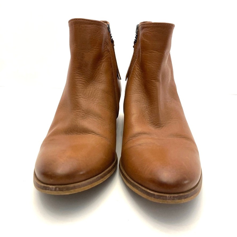Sam Edelman Paila Ankle Bootie Lt Brown Leather Womens 8 Low Heel Side Zip - Picture 3 of 9